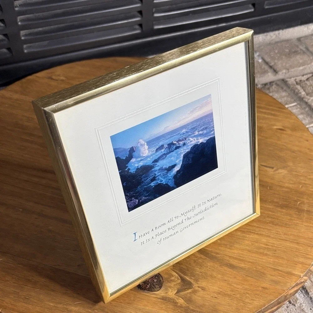 Successories Ocean Waters‎ Nature Metal Framed Desktop Motivational Print GIFT